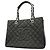 Sac cabas Chanel en cuir de veau grainé noir