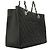 Sac cabas Chanel en cuir de veau grainé noir - vue 2