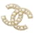 Spilla Chanel con strass D'oro