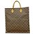 Borsa Tote Louis Vuitton Monogram Sac Plat Marrone
