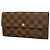 Portafoglio lungo Sarah Damier Louis Vuitton Damier ebene