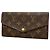 Portafoglio lungo Sarah Monogram Louis Vuitton Marrone Fuschia