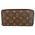 Cartera Zippy Monogram Marrón Louis Vuitton Castaño