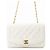 Borsa a tracolla Chanel White Matelassé Chain Bianco