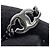 Collana lunga Chanel Gunmetal con strass Metallico - vista 7