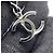 Collana lunga Chanel Gunmetal con strass Metallico - vista 8