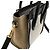 Céline Borsa Celine Luggage Nano Shopper Nero Bianco Beige Cachi - vista 9