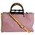 Borsa a mano Gucci Bamboo in pelle rosa - vista 2