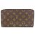 Louis Vuitton Monogram Zippy Organizer Long Wallet Braun