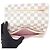 Portafoglio con catena Louis Vuitton Damier Azur Rosa - vista 6
