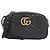 Borsa a tracolla Gucci GG Marmont in pelle nera Nero