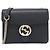 Borsa a tracolla in pelle nera Gucci Nero