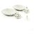 Orecchini a lobo in cristallo Chanel ABE874 Argento Bianco - vista 3