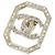 Broche Chanel ABB777 Pin Blanco Dorado