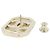 Broche Chanel ABB777 Pin Blanco Dorado - vista 3