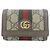Cartera tríptico Gucci Ophidia Castaño Beige