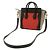 Céline Borsa Celine Luggage Nano Shopper Nero Rosso Grigio - vista 3