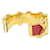 Hermès Hermes Rouge Vif Courchevel Leather Bangle Red  - view 2