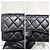 CHANEL Portefeuille Large Flap en agneau matelassé Noir - vue 6