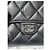 CHANEL Portefeuille Large Flap en agneau matelassé Noir - vue 8