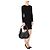 Borsa Hobo a Spalla in Pelle Borchiata Burberry Nero - vista 14