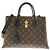 Borsa Tote Louis Vuitton Monogram Flower Marrone Nero