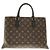 Borsa Tote Louis Vuitton Monogram Flower Marrone Nero - vista 2