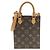 Borsa Louis Vuitton Monogram Petite Sac Plat Marrone