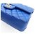 Timeless Borsa a patta classica media Chanel in agnello trapuntato blu - vista 12