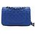 Timeless Borsa a patta classica media Chanel in agnello trapuntato blu - vista 18