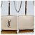 YVES SAINT LAURENT Borsa Camera Monogram Small in Pelle Grena Beige - vista 4