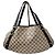 Borsa a tracolla GUCCI Crystal Monogram Medium Marrone Scuro/Beige