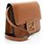 Fendi Borsa a tracolla piccola in pelle di vitello e cristalli Fab Marrone - vista 2