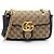 Borsa a patta piccola Gucci Matelasse GG Canvas GG Marmont Marrone Beige