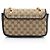 Borsa a patta piccola Gucci Matelasse GG Canvas GG Marmont Marrone Beige - vista 3