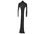 Autre Marque RAT&BOA Strickkleid mit Rollkragen und Rippstrick Schwarz - Ansicht 2