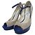 Escarpins en daim et émail Jimmy Choo Bleu Beige