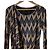 Autre Marque Vestido Power Net con Estampado Chevron VIVIENNE TAM Castaño - vista 3