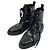 Autre Marque All Saints Leder Kurzstiefel Schwarz