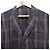 Autre Marque Chaqueta entallada CABaN Check Stretch Púrpura - vista 4
