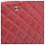 Chanel Clutch piccola con logo CC classico in agnello rosso - view 6