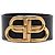 Balenciaga Bracciale da donna con cinturino in pelle e logo BB nero