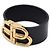 Balenciaga Bracciale da donna con cinturino in pelle e logo BB nero - vista 2
