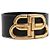 Balenciaga Bracciale da donna con cinturino in pelle e logo BB nero - vista 3