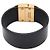 Balenciaga Bracciale da donna con cinturino in pelle e logo BB nero - vista 4