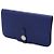 Hermès Navy Clemence Silver Trim Long Wallet Blue - view 3