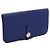 Hermès Navy Clemence Silver Trim Long Wallet Blue - view 4