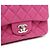Chanel Mini Bolsa Caviar Petite Sac Classic Flap com Corrente Prateada Rosa - vista 10