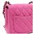 Chanel Mini Bolsa Caviar Petite Sac Classic Flap com Corrente Prateada Rosa - vista 11
