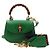 Bamboo Gucci Mini borsa tote con manico in bambù e pelle verde